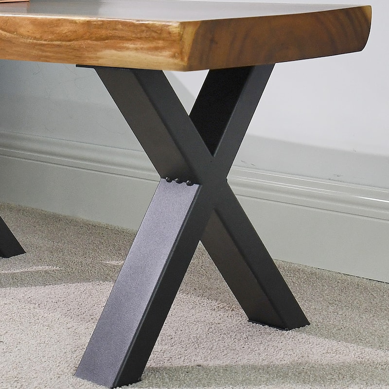 Natural Wood Rectangle Bench