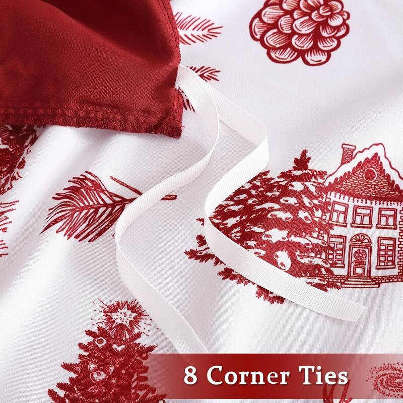 Christmas Soft Boho Red Duvet Cover and Pillow Shams Set, Bedding Set