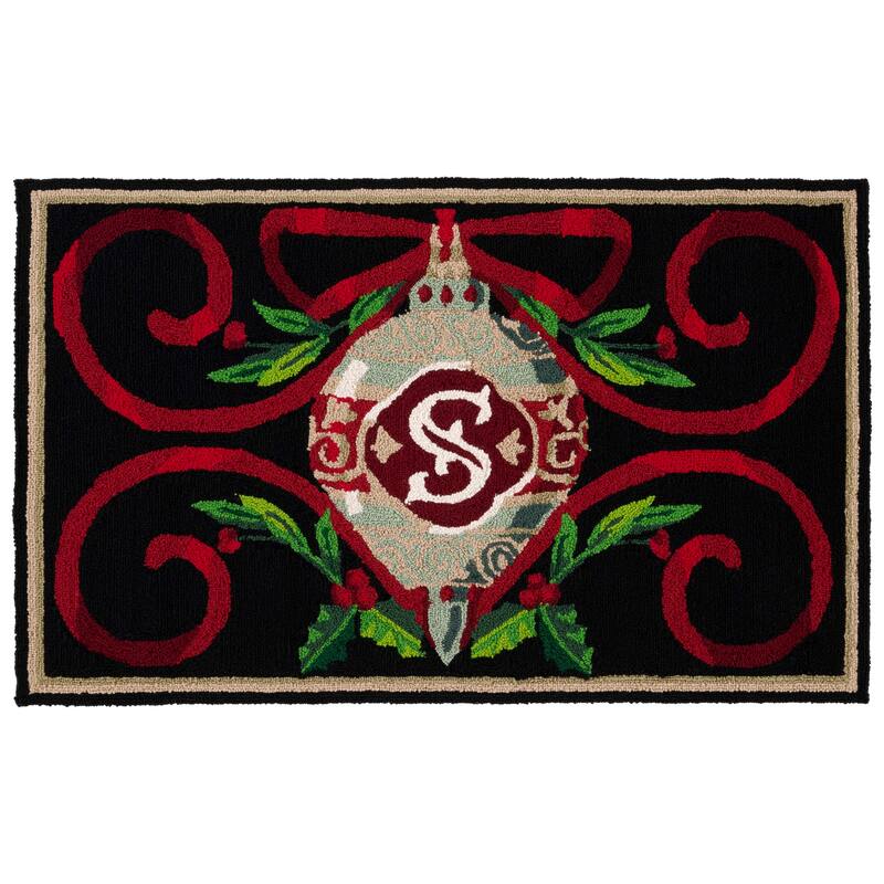 SAFAVIEH Handmade Monogram Tenna Casual Rug - 2'6" x 4' - S - Black/Multi - Rectangle