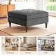 preview thumbnail 58 of 83, 31.78" W Oversized Square Upholstered Storage Ottoman with Wooden Tray