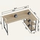 preview thumbnail 32 of 113, Small L Shaped Desk with Storage Shelves Corner Computer Desk