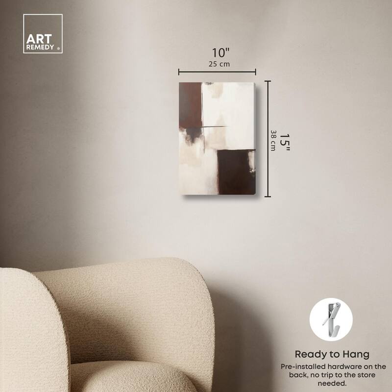 Burgundy and Beige Canvas by Art Remedy, Gallery Wrapped