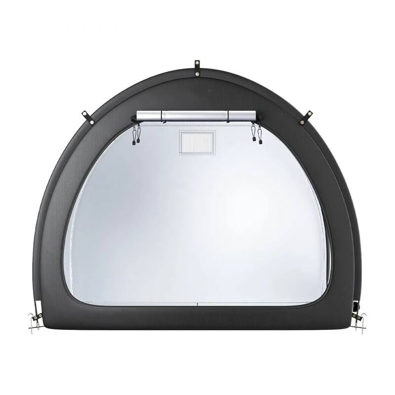 Black Fan-Shaped Bike Tent Waterproof Storage for 4-5 Bicycles Outdoors - 4 to 5 Bikes