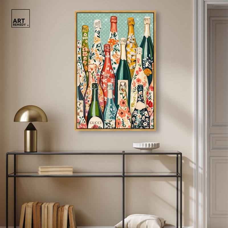 Floral Collection Bottles II Canvas by Art Remedy