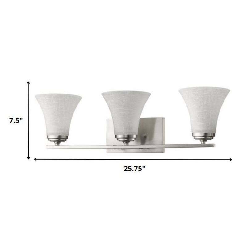 Wall Light with Tapered Glass Shade for Bedroom and Living Room
