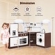 preview thumbnail 4 of 7, Toddler Kitchen Playset with Ice Maker Microwave Oven Sink and Washing Machine for Kids - 16.5" x 11.5" x 37"