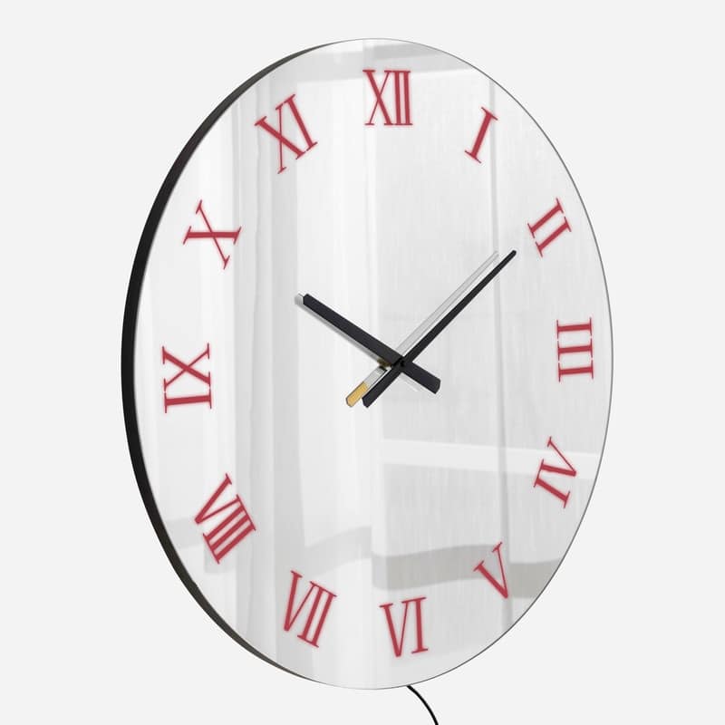 3-Color RGB Backlight Round Mirror Wall Clock