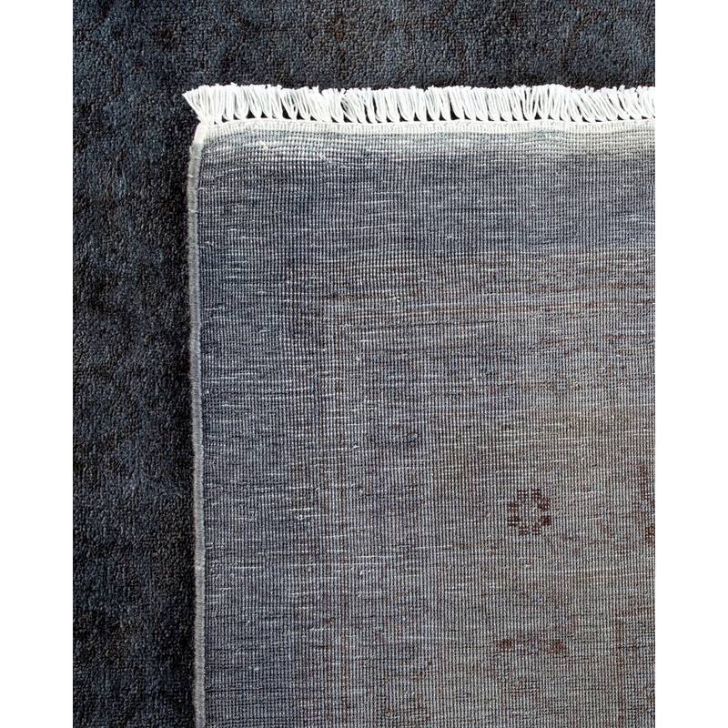 Overton Handknotted Wool Vintage Inspired Contemporary Overdyed Light Gray Area Rug - 18' 4" x 12' 5"