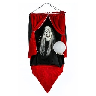National Tree Company Halloween Pre Lit Animated Fortune Teller, Red, Sound Activated, LED Lights, Battery Operated, 28 Inches - Bed Bath & Beyond - 35775999