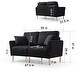 preview thumbnail 6 of 17, JASIWAY Modern Upholstered Velvet 2-Seater Sofa with Metal Legs