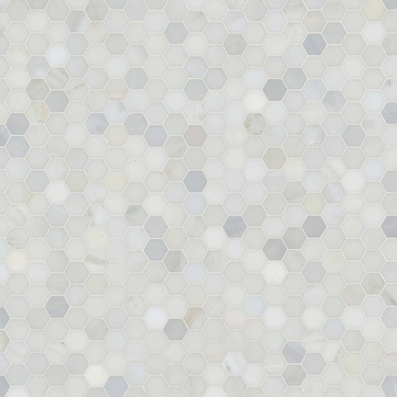 Ackland AKM-S-2X2HXP-CA 12" x 12" Marble Geometric Floor and Wall - Iona Mist