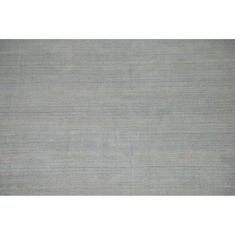 Grey Gabbeh Oriental Area Rug Hand-Knotted Wool Carpet - 8'0"x 9'10"