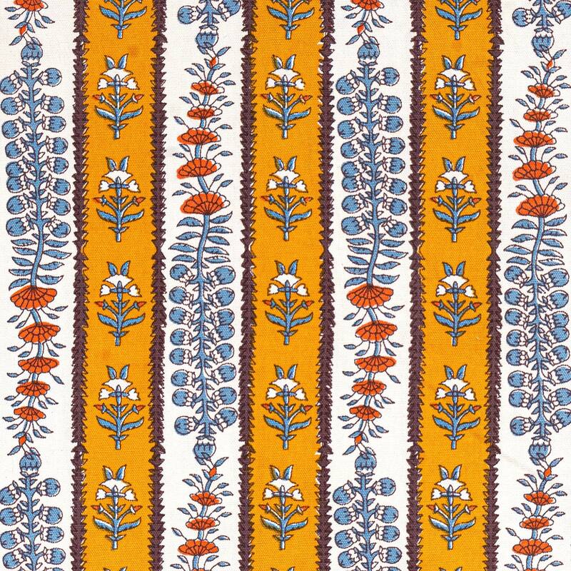 Couleur Nature Provence Avignon Runner - Dijon/Blue - 16" x 72" - 16 x 72