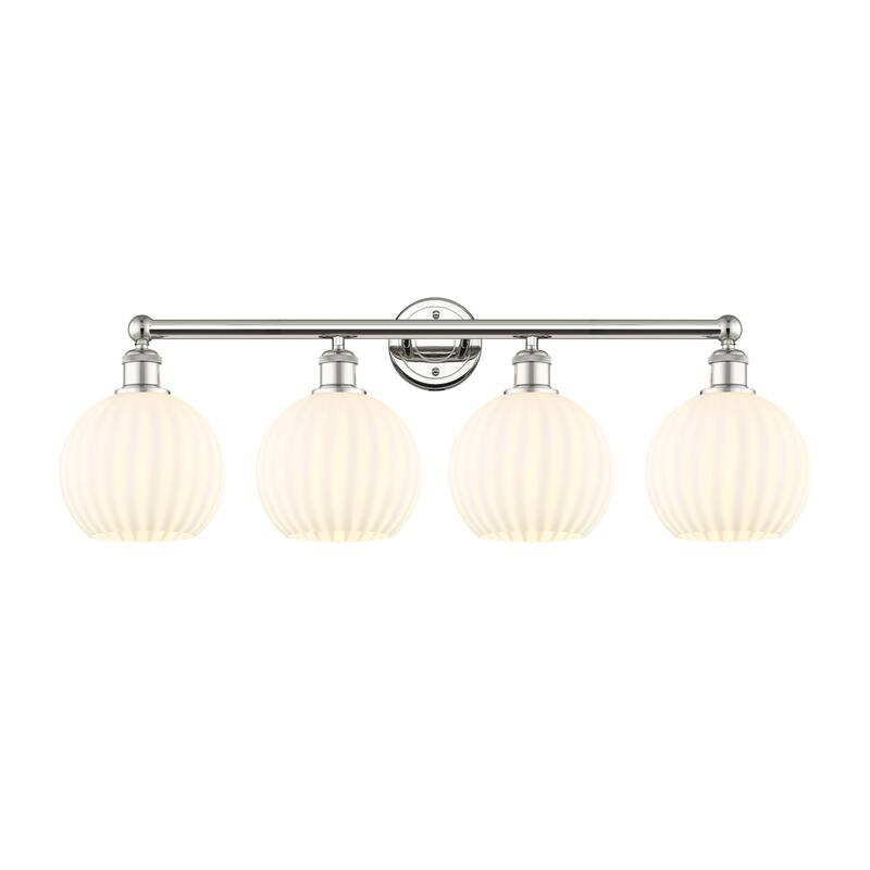 Innovations Lighting 616-4W 12 35 White Venetian Vanity White Venetian - Polished Nickel