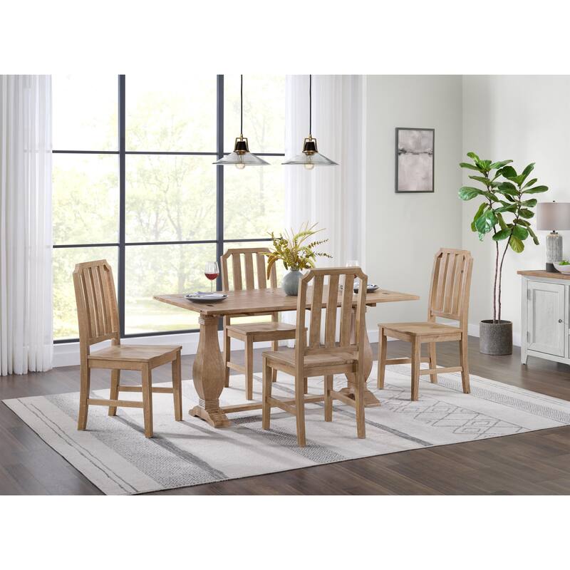 Napa 60" Solid Wood Pedestal Flip-top Sofa Console Table