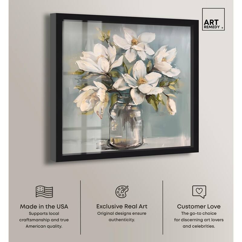 Prismatic Floral and Jar Shadowbox by Art Remedy