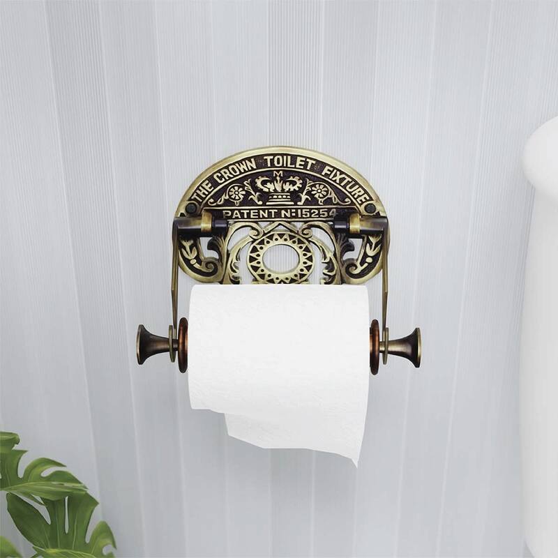 Toilet Paper Holder Stand Brass 7.5" Wall Mount Toilet Paper Roll Holder Renovators Supply