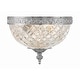 preview thumbnail 1 of 6, Crystorama 2 Light Crystal Flush Mount - 8"W x 8"H x 8"D Polished Chrome