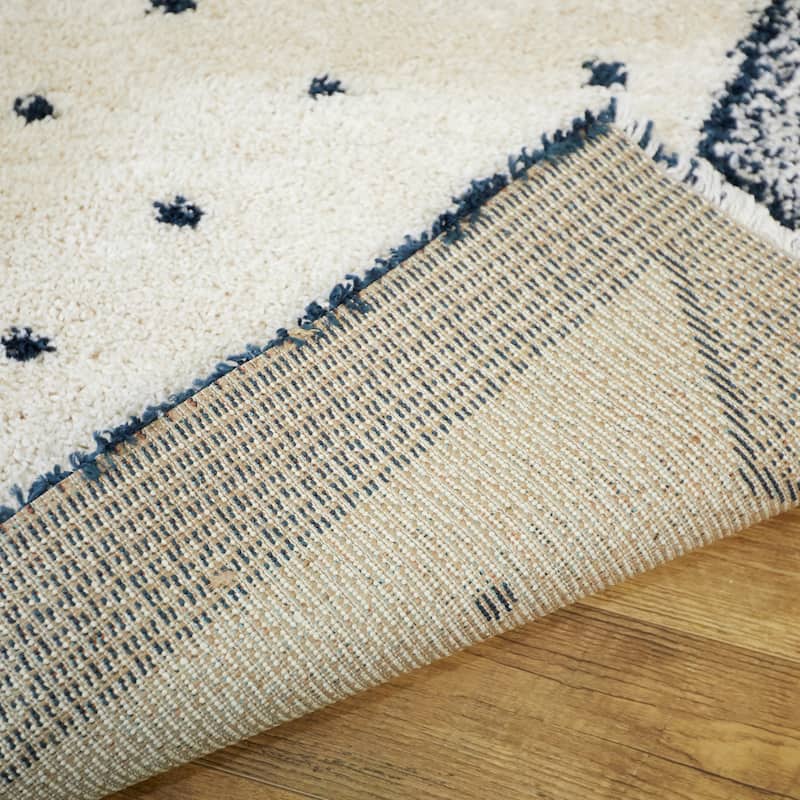 Crivelli Geometric Polka Dot Shag Area Rug