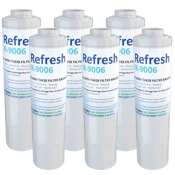 Shop Replacement Water Filter For Whirlpool Wrf535smbm Refrigerator Water Filter By Refresh 6 Pack White Overstock 21458891