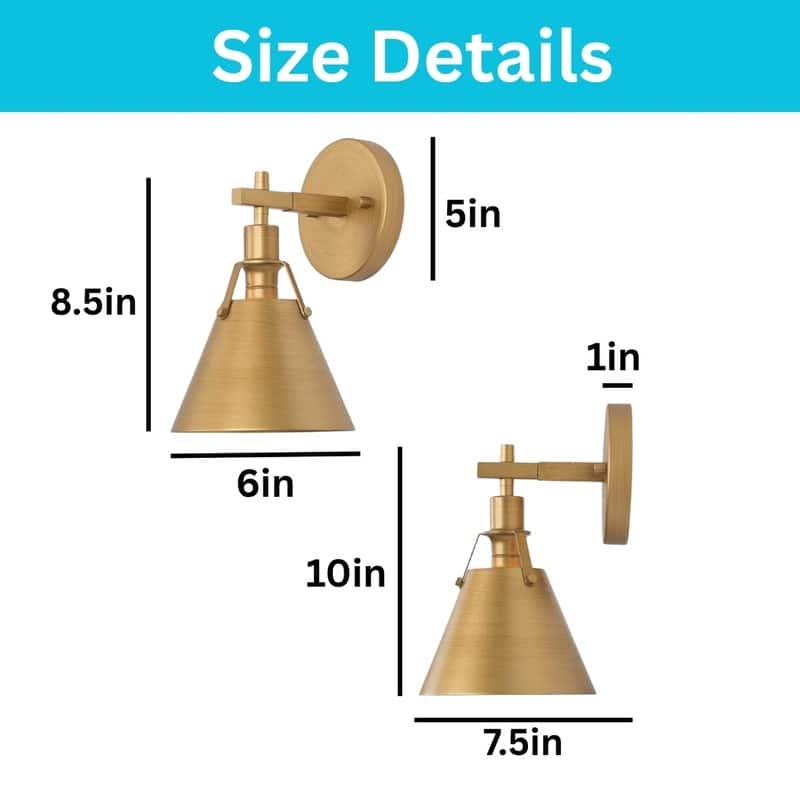 1 Light wall sconces solid gold wall lighting metal bedroom wall lighting