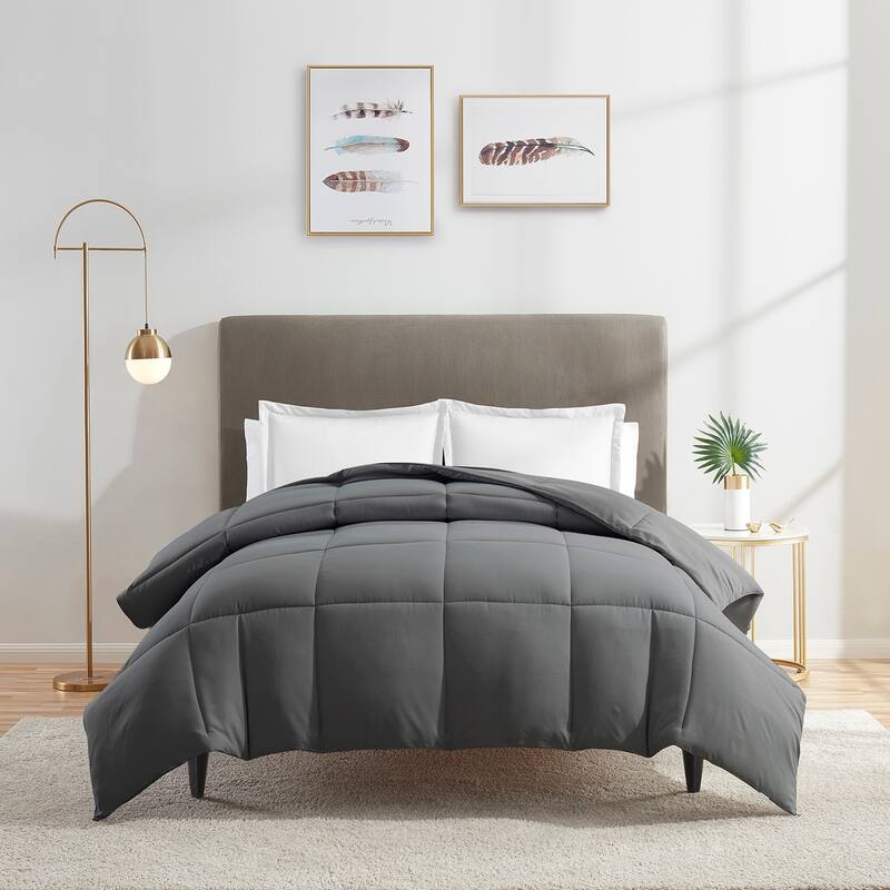 Clara Clark All-season Down Alternative Comforter - King - Charcoal Gray
