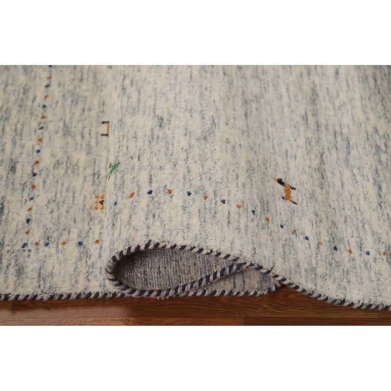 Little Animals Gabbeh Oriental Area Rug Hand-Knotted Wool Carpet - 4'0" x 5'10"