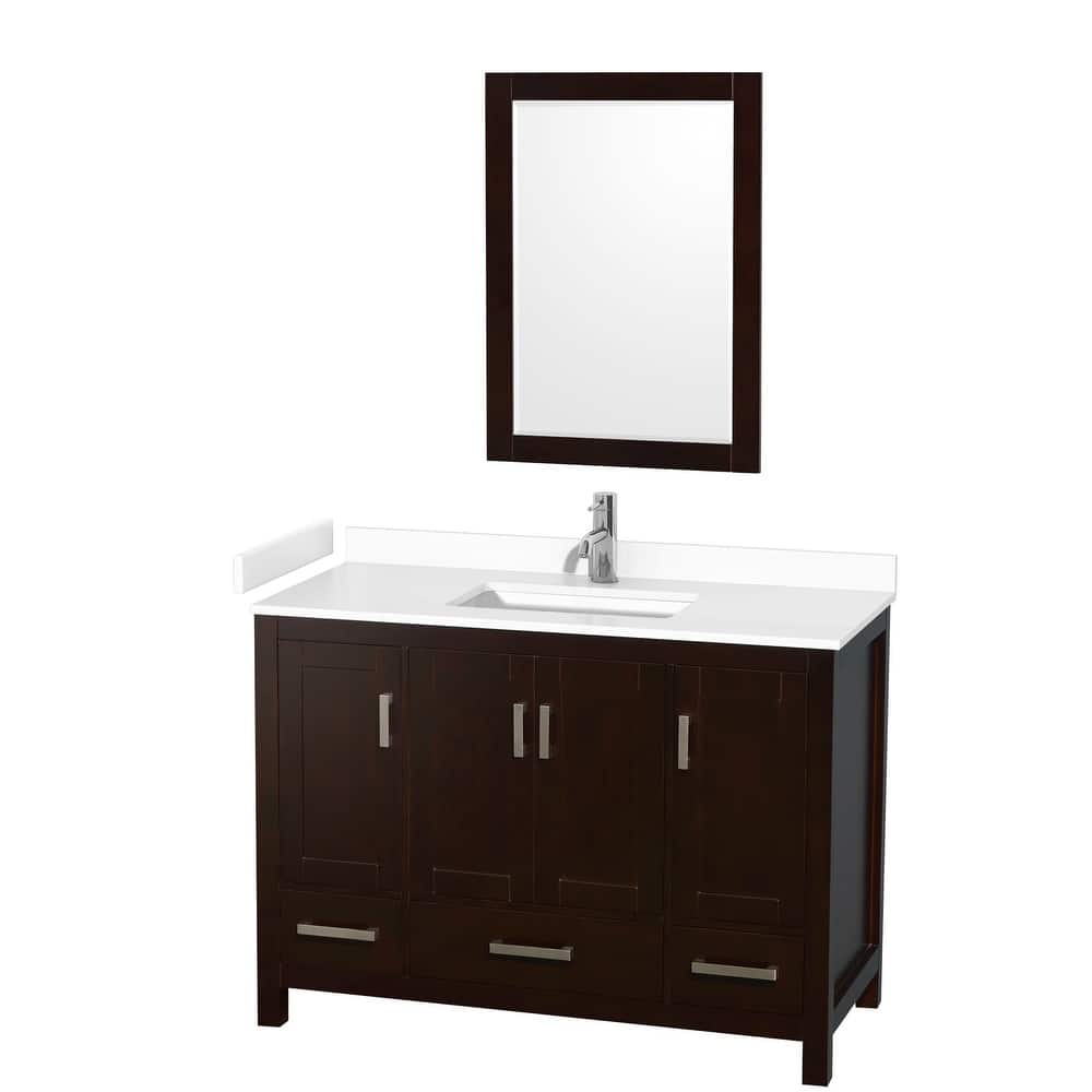 Wyndham Collection Sheffield 48" Single Bathroom Vanity, Carrara