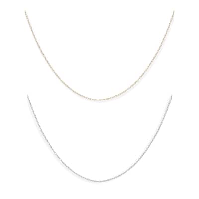 14k Gold Children's 13-inch Carded Rope Chain Necklace