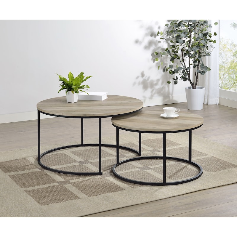 Lainey 2-piece Round Nesting Coffee Table