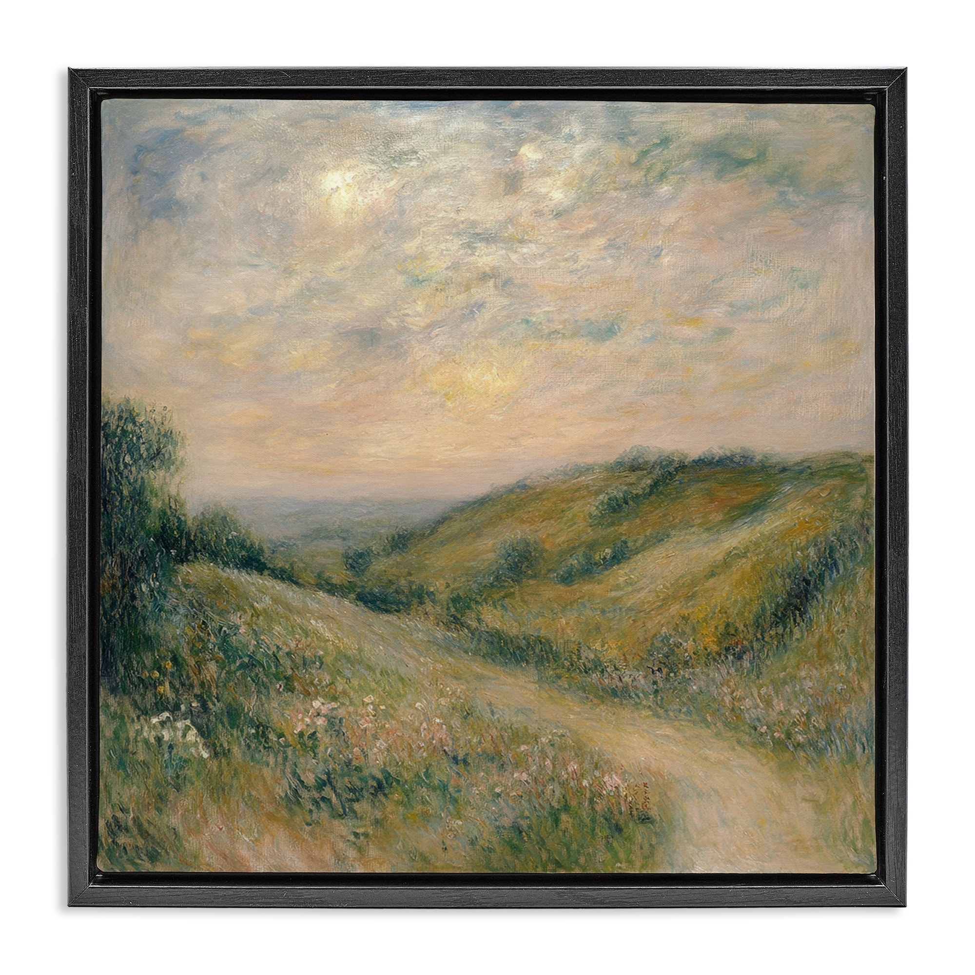 Stupell Mountain Path Landscape Painting Framed Floater Canvas Wall Art Design By Petal Prints Design