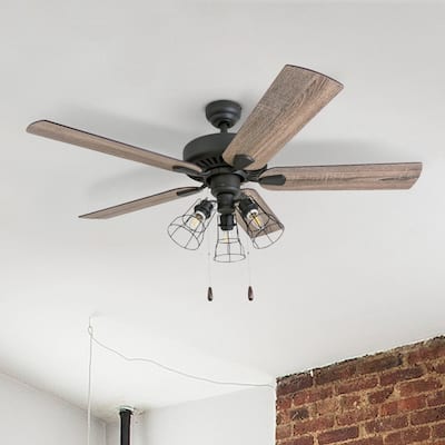 Prominence Home Inland Seas Farmhouse 52-inch Aged Bronze Ceiling Fan