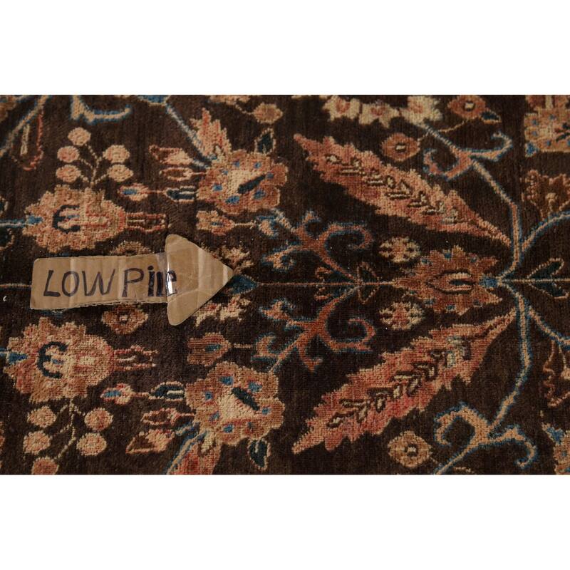 All-Over Brown Mood Persian Vintage Area Rug Handmade Wool Carpet - 8'5"x 12'0"