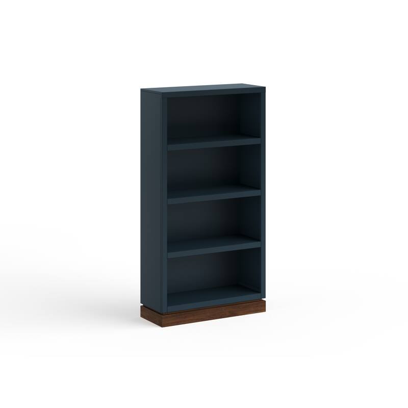 Bridgevine Home Nora Modular 60 inch High Bookshelf, No Assembly Required, Two-Tone Finish