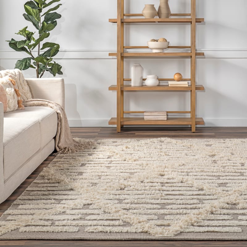 Nuloom Kandice Contemporary Trellis Wool Blend Area Rug
