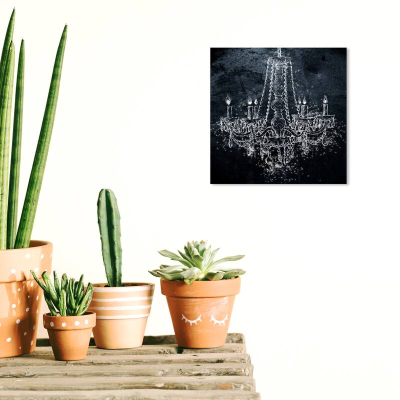 Wynwood Studio Canvas Fashion and Glam Light in the Night Black and Traditional Wall Art Canvas Print - 12 x 12