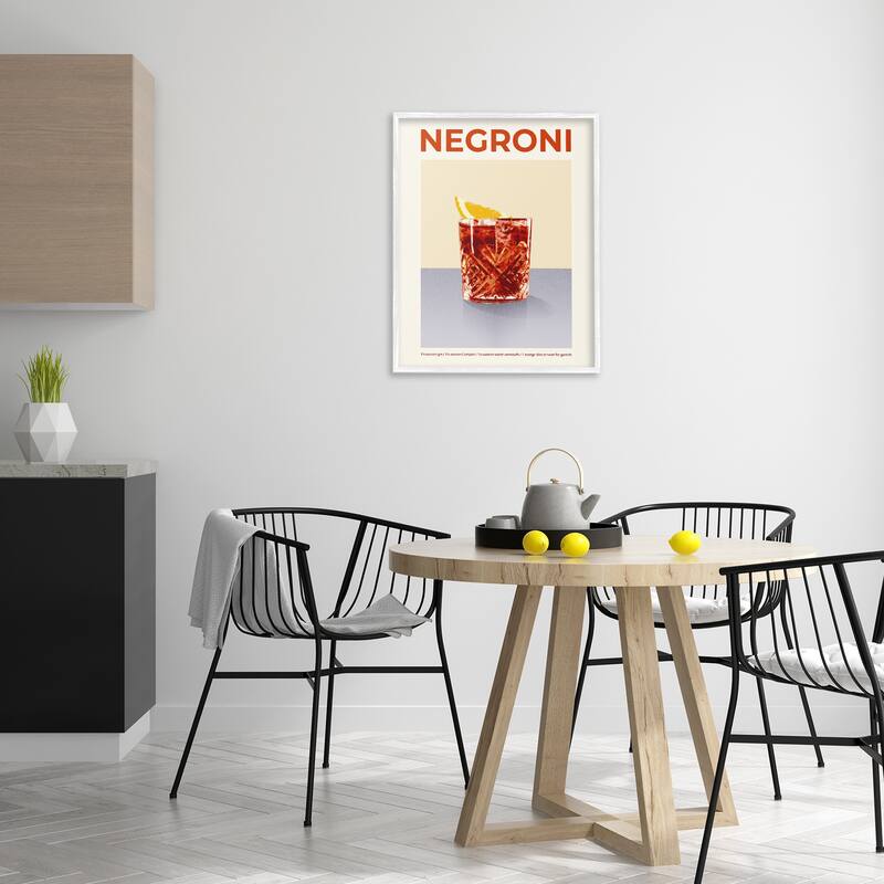 Stupell Negroni Classic Cocktail Framed Giclee Art Design By Victoria Barnes