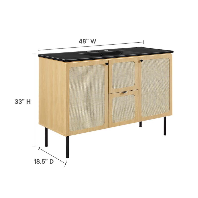 Chaucer Bathroom Vanity with Black Basin Included