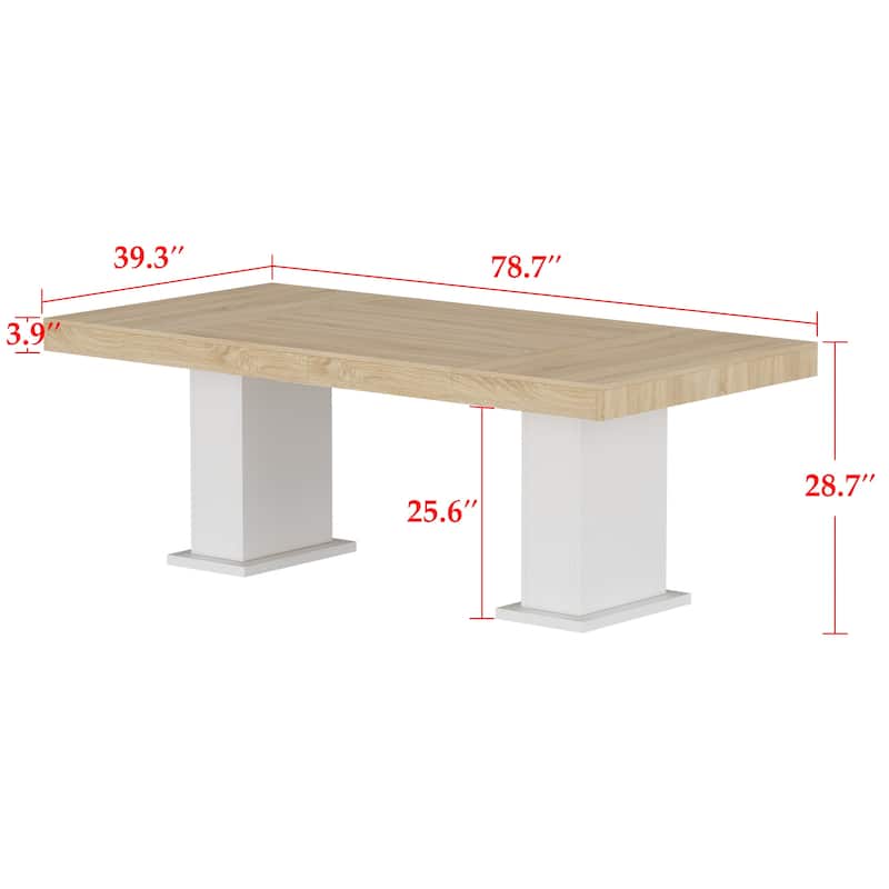 78.7"W Table Dining Table Meeting Table Working Station PC Desk - 78.7"Wx39.3"D