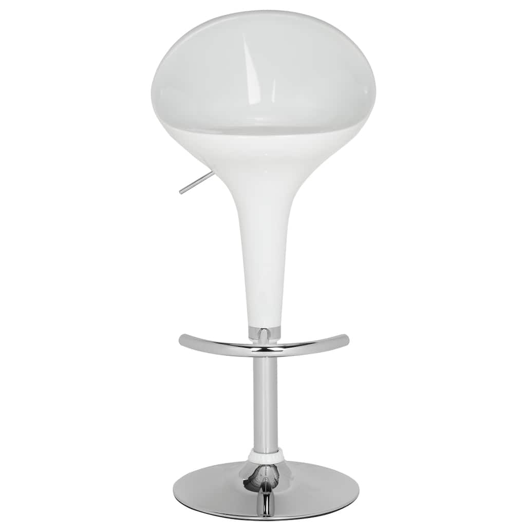 SAFAVIEH Sharyl White Gas Lift Adjustable Bar Stool - 17.9" x 17.3" x 31.9" - 18Wx17Dx40H
