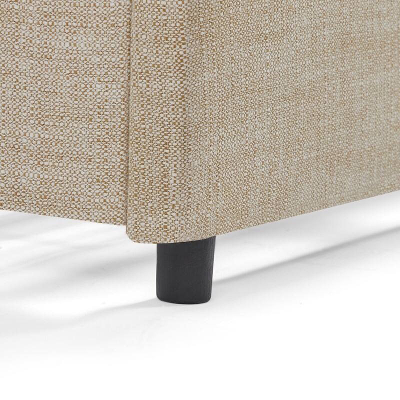 78" buckle-shaped backrest, sponge soft bag, with four storage drawers, comfortable and elegant