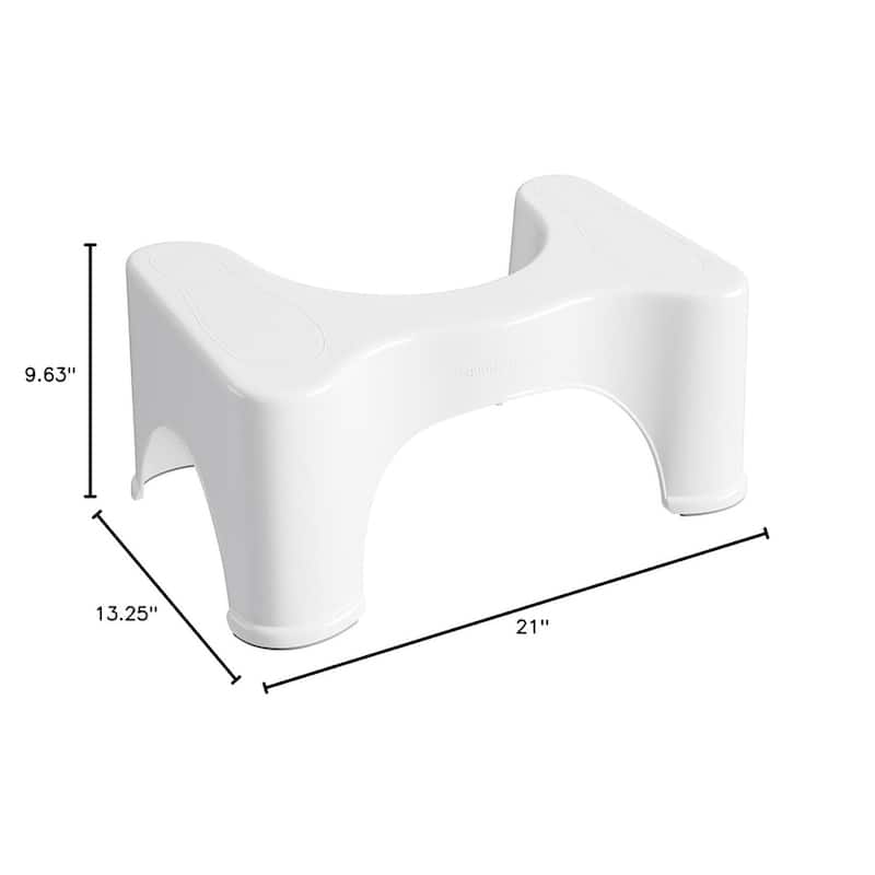 Squatty Potty The Original Bathroom Toilet Stool, 9 Inch Height, White, (Pack of 1) - White