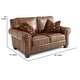 preview thumbnail 3 of 1, Sanremo Top Grain Leather Loveseat with Two Pillows by Greyson Living