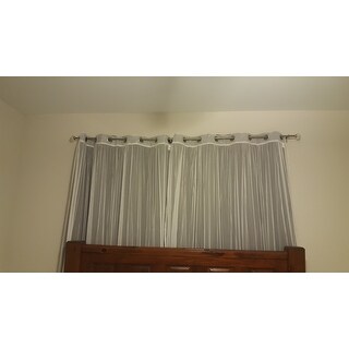 Aurora Home Mix And Match Blackout And Tulle Lace Sheer