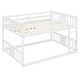 preview thumbnail 18 of 24, Full Over Full Bunk Bed with Ladder and Gray Solid Wood, 300lb Capacity, Space-Saving Design