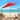 SAFAVIEH Cannes 9 Ft Red Wooden Outdoor Umbrella
