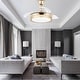 preview thumbnail 42 of 44, 36" Modern Retractable Ceiling Fan with Led Light, 6-Speed Reversible Ceiling Fan with Remote - 36