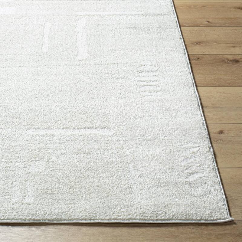 Livabliss Transitional Freud Solid Area Rug - 2'7" x 7'3" - Off-White