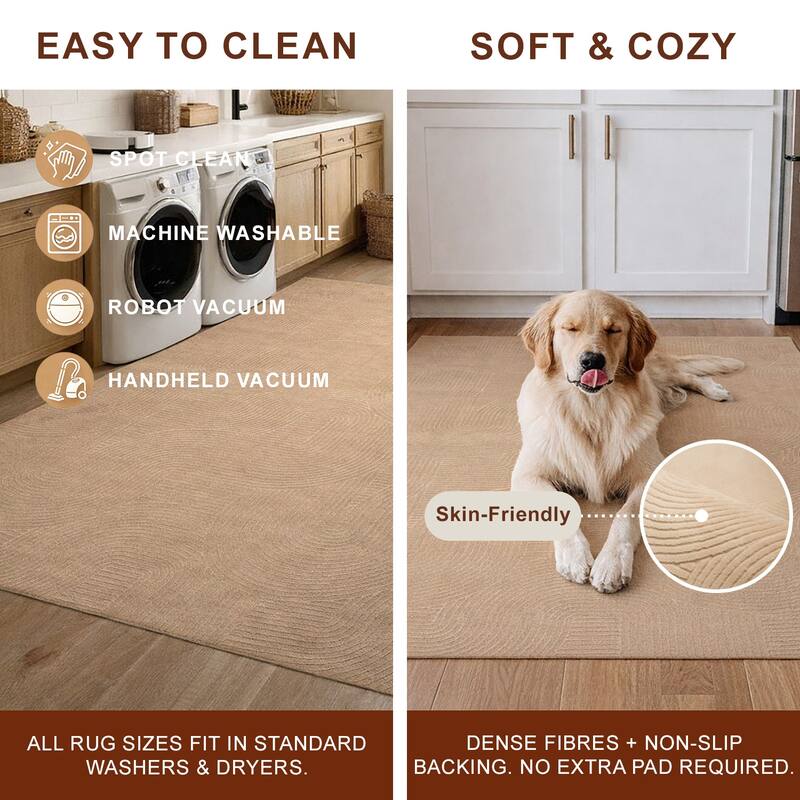 ECARPETGALLERY Elion Modern Machine Washable Area Rug