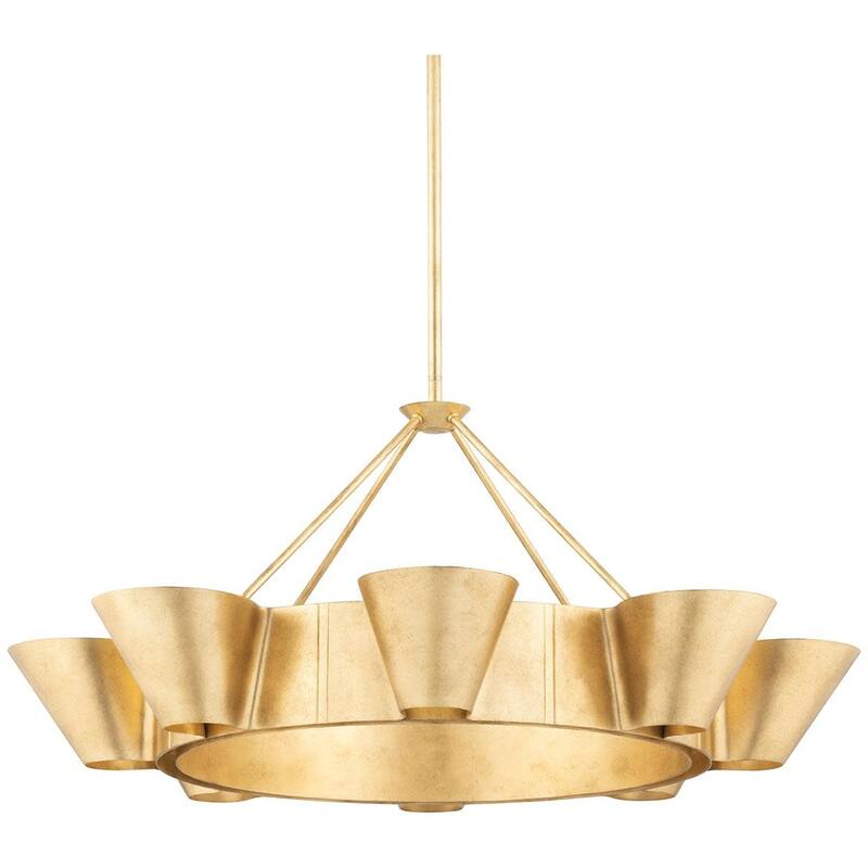 Hudson Valley Lighting 5713 Paxton 4 Light 12" Wide Taper Candle - Gold Leaf / Black